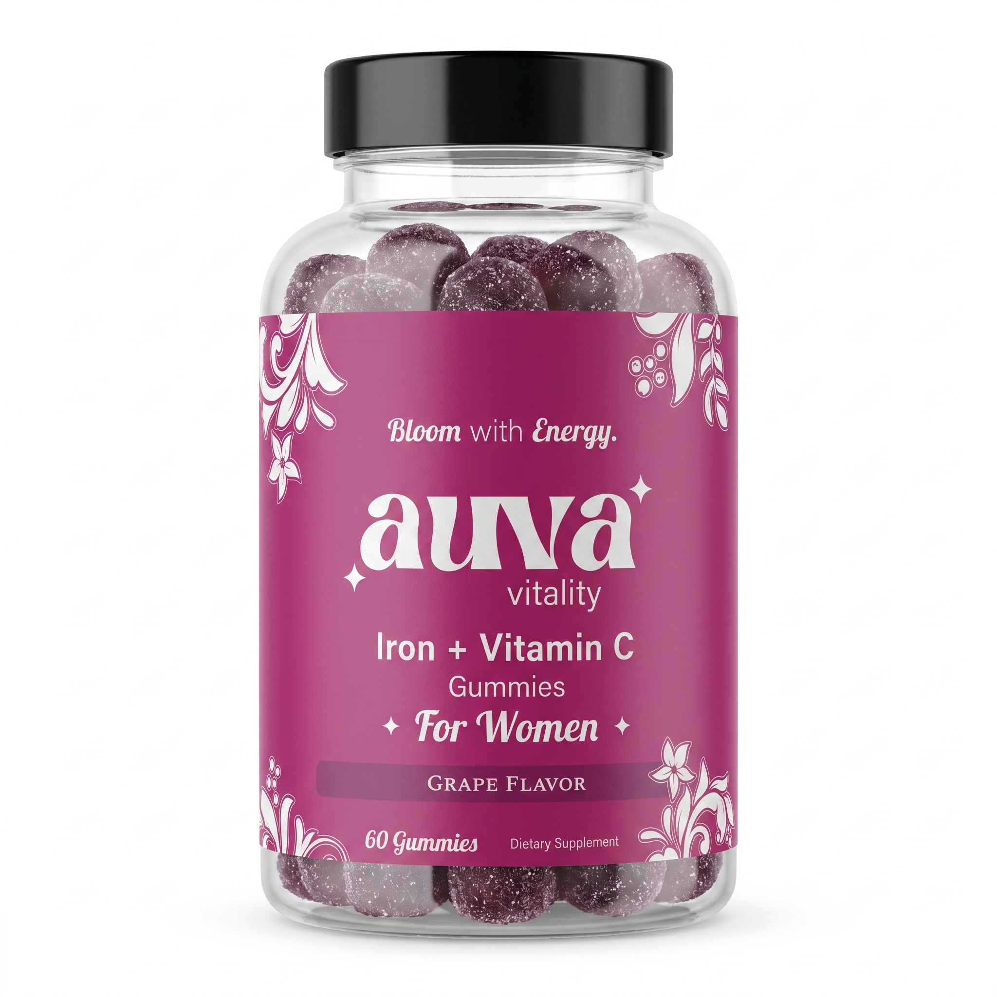 Auva Vitality Iron + Vitamin C Gummies